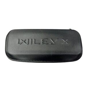 Wiley X Black Hard Shell Zippered Sunglasses Case with Belt Loop Logo Eyewear